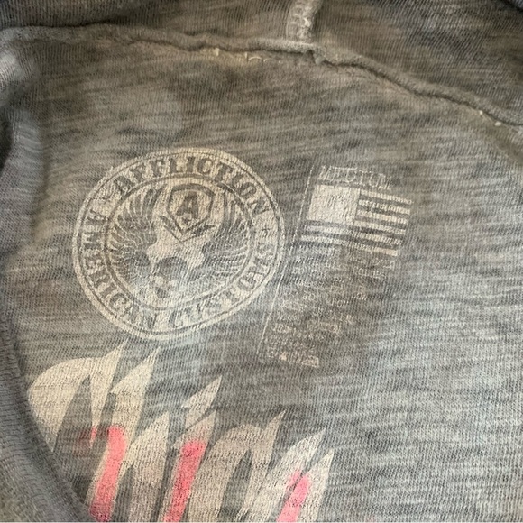 Affliction American Customs Burnout Henley Tee - Picture 13 of 14